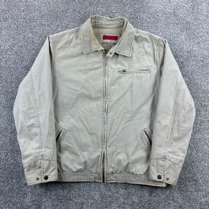Vintage Y2K Old Navy Jacket Mens L Canvas Detroit Corduroy Collar Quilted Lined